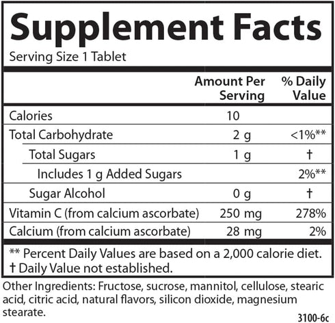 Carlson Kid's Chewable Vitamin C, 250 mg, 60 Vegetarian Tablets, Immune Support, Tangerine
