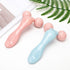 Piegricdiat 3D Portable Massager V Neck, Shoulder Back Massager Natural Facial Gua Sha Scraping Massage Tool