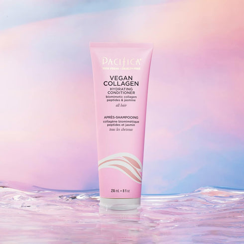 Pacifica Beauty Vegan Collagen Shampoo + Conditioner Set, For Dry & Damaged Hair, Sulfate & Silicone Free