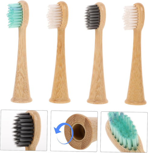 PENIKOKO 4-Pack Electric Toothbrush Replacement Heads Compatible with Philips Soft Bristle Toothbrush Heads for Gentle