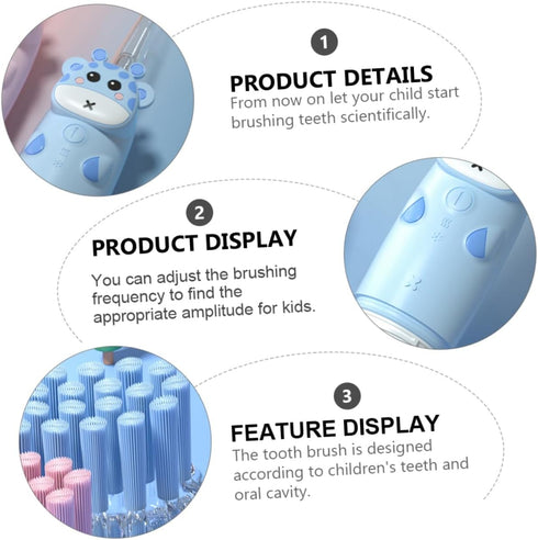 TOYZFRIENDY Electric Toothbrush Cartoon Non Slip Handle Ergonomic Grip for Sonic Teeth Care Kit Without Battery