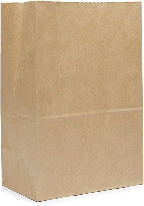 PABCK Flat Bottom Brown Kraft Paper Wax Bags, 50 Pcs Food Storage Containers for Lunch, Sandwich, Craft