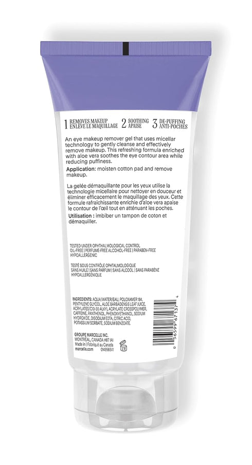 Marcelle 3-in-1 Micellar Gel Eye Makeup Remover - Hypoallergenic & Fragrance-Free, 3.3 fl oz