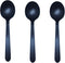 100 Pcs Heavy Duty Recyclable Spoon, Individually Wrapped Catering Dessert Utensils (Black)