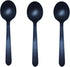 100 Pcs Heavy Duty Recyclable Spoon, Individually Wrapped Catering Dessert Utensils (Black)