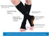 WOGOSVOR 3Pairs Socks(15-20mmHg) Open Toe Toeless Compression for Men and Women Support Stocking(Black, S/M)
