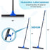 Floor Squeegee with Long Handle 59'', Heavy Duty 18" Rubber Broom for Concrete, Bathroom Tile, Garage Cleaning