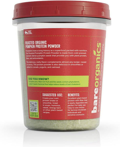 BareOrganics Pumpkin Protein Powder, 12 oz