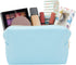 3 Pack Faux Leather Makeup Bag - Travel Cosmetic Pouches in 3 Pastel Colors