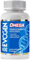 Evogen Omega Premium Fish Oil, 1200 EPA, 900 DHA, Burp Free Lemon Flavor for Brain & Cardiovascular Health
