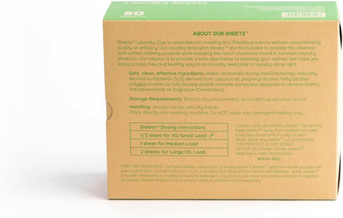 Sheets Laundry Club Laundry Detergent Sheets, Fresh Linen & Lavender