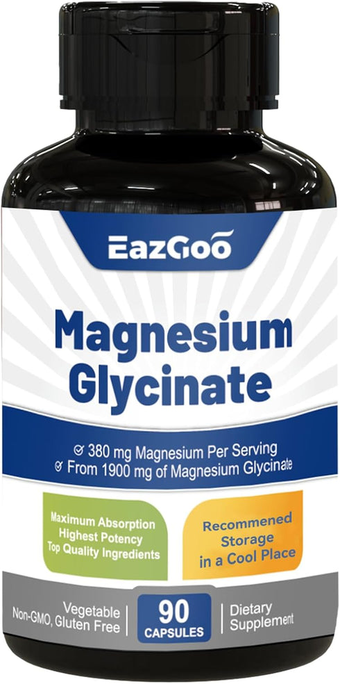 Magnesium Glycinate Supplement | 90 Capsules, Mineral Magnesium Supplement