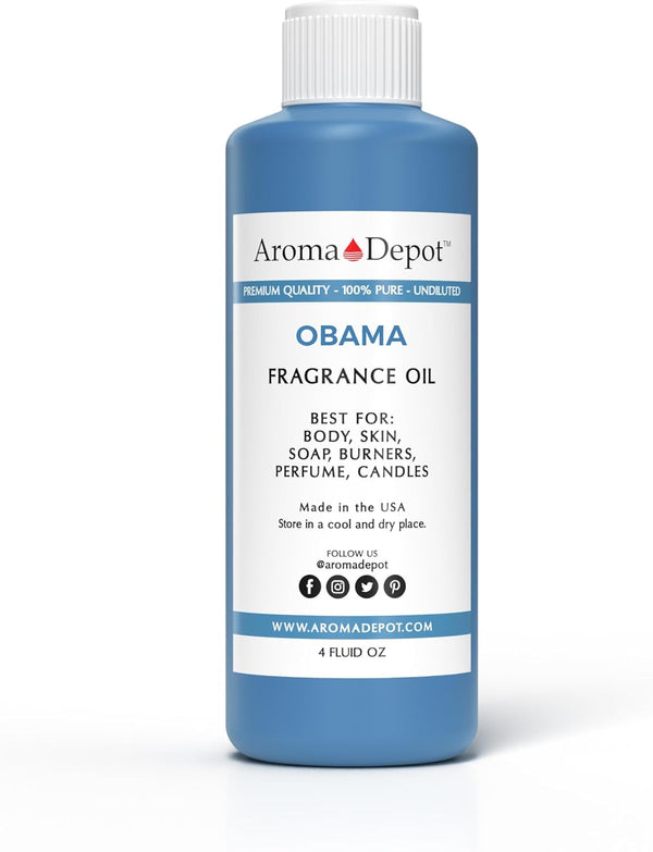 Barack Obama Type Fragrance Oil 4 oz - Scented Oil for Candles, Bath Bombs, Body Butters, Diffuser, Creams & Lotions