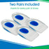 Kids Heel Cups for Pain Relief (2 Pairs) - Silicone Gel Inserts for Plantar Fasciitis, Bone Spur, Orthopedic Support