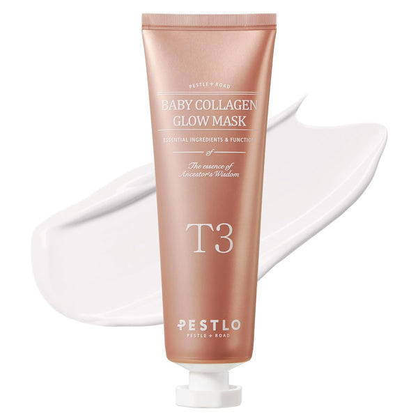 PESTLO Baby Collagen Glow Mask, Korean Peel Off Mask with Vegan Collagen for Elasticity and Firmness