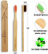 Virgin Forest 8 Pcs Bamboo Toothbrush, BPA-Free Soft Toothbrushes, Eco-Friendly Biodegradable Travel Set