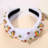 Pride Headbands for Women, Rainbow Heart Knotted Headband, Embellished Crystal Wide Top Knot Hair Accessories