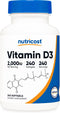 Nutricost Vitamin D3 2000 IU Softgels, 240 Softgels | Non-GMO & Gluten Free