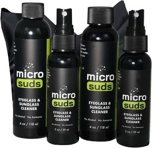 Microsuds Advanced Eye glass Cleaner Kit | (2x) Glass Cleaner Sprays 2oz &