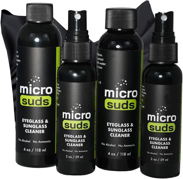 Microsuds Advanced Eye glass Cleaner Kit | (2x) Glass Cleaner Sprays 2oz &