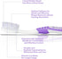 Pack 4 B Rush B Extra Soft Toothbrushes for Adults - Flossing Toothbrush for Sensitive Teeth and Receding Gums, Tapered