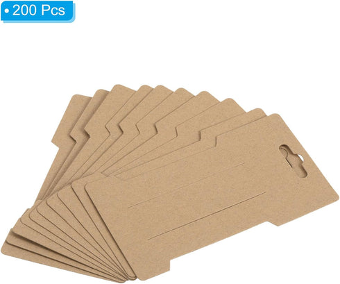 PATIKIL Hair Clip Display Cards - 200 Pack Paper Cardboard Holder for Jewelry Hair Accessories Organizing