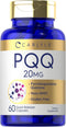 Carlyle PQQ Supplement | 20 mg | 60 Capsules | Non-GMO and Gluten Free