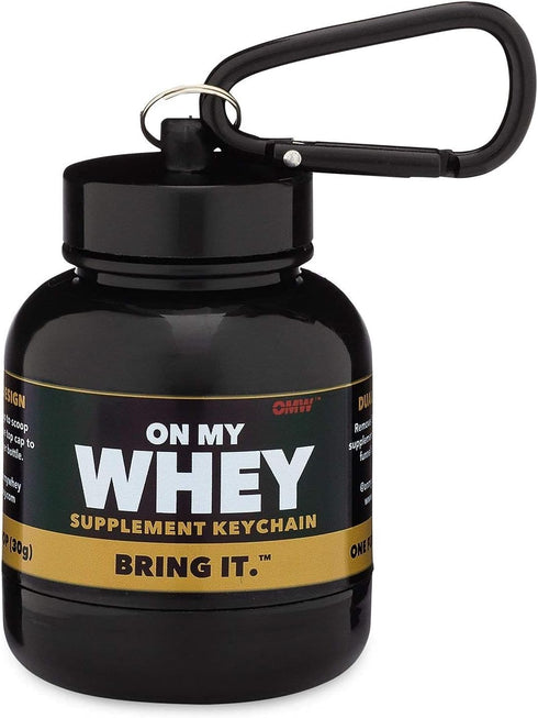 Protein Powder and Supplement Funnel Keychain, Portable Container for Gym, Workouts, Fitness, TSA Approved, Classic