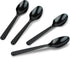 PlasticPro 300 Pack Heavy Weight Black Disposable Spoons, Bulk Plastic Cutlery Set