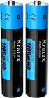 Kratax AAA Rechargeable 1100mWh Lithium Batteries, 1.5V Constant Voltage Output, 2 Pack