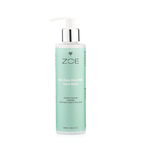 ZOE Skincare Natural GOAT MILK Face Wash - Sensitive and Dry Skin Cleanser with Vitamin E & Aloe Vera, Cruelty-Free