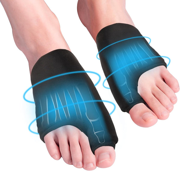 Foot Ice Packs Wrap for Big Toe, Reusable Cold & Heat Therapy Gel Compress for Bunion Relief, Gout Pain, and Swelling