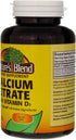Nature's Blend Calcium Citrate with D3, 100 Caplets