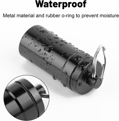 Nitroglycerin Keychain Pill Holder Mini, 2 Pack Waterproof Travel Pill Case for 25ct Nitro Bottles