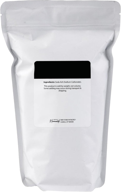 Packaged (4 Minimalist Washing Soda, Ideal for Laundry and Household Cleaning, for Convenience in a Refillable Bag