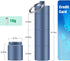 Opret Keychain Pill Holder, Waterproof Portable Travel Pill Box with 3 Compartments for Purse (Blue)