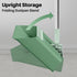 Set, JOYMOOP Dark Teal Green Broom and Dustpan Upright Angle with Built-in Comb Teeth, Ideal for Home, Office