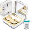 Contact Lens Case with Cleaner Washer, Portable Eye Contacts Applicator Remover Tool Kit with Mirror, Travel Size