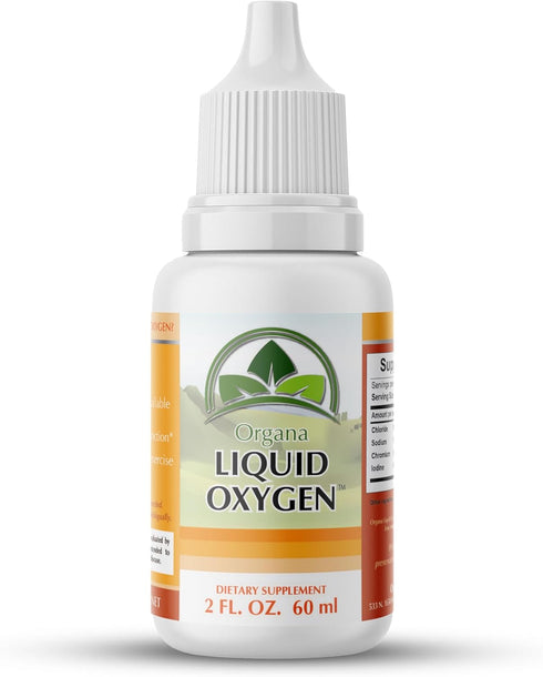 Liquid Oxygen Drops Supplement by Organa - 100% Pure Natural Liquid Oxygen Boost