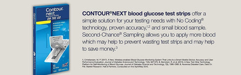 CONTOUR NEXT Blood Glucose Test Strips - 15 Count for Diabetes