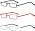 REAVEE 3 Pack Slim Pen Reading Glasses for Women Men, Stylish Readers with Portable Clip Case