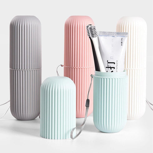 YUANstore Portable Toothbrush Storage Case Toothpaste Holder Box Organizer Household Storage Cup For Outdoor Travel