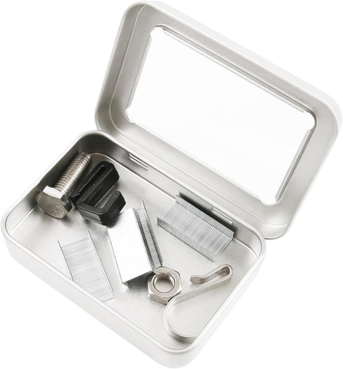 2Pack Portable Dental Floss Case with Transparent Window, Reusable Floss Holder for Travel (Silver)