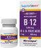 Superior Source No Shot Vitamin B12 Methylcobalamin (5000 mcg), B6, Folic Acid, Quick Dissolve Sublingual Tablets, 60
