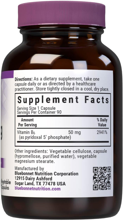 Bluebonnet Nutrition - CellularActive P-5-P 50mg, 90 Vegetarian Capsules