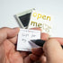 Set, Tiny Orange Crab Gift Box Love Message Surprise with Gold Open Me Design, Romantic Present