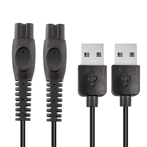 USB-A Charging Cable for Philips Norelco MG5910/49 MG7910/49 MG9510/60 MG9520/50 QP2724/90 Trimmer, 2 Pcs