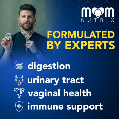 MOM NUTRIX 120 Probiotic for Women - Vaginal, Gut, UT, pH Balance, Feminine & Digestive Health - Prebiotics