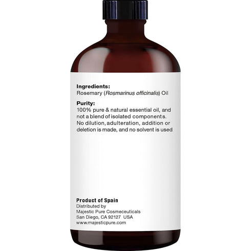 MAJESTIC PURE Rosemary Essential Oil, 100% Pure and Natural, Premium Grade for Hair Care and Aromatherapy
