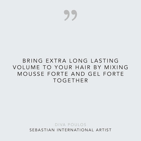 Sebastian Mousse Forte, Strong-Hold Mousse for Professional Hair Styling, 7 oz